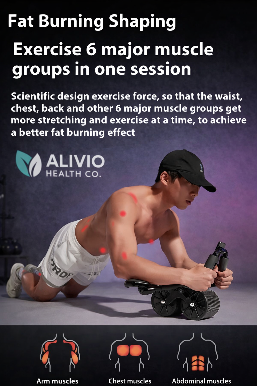 Automatic Rebound Ab Wheel for Core & Full-Body Training